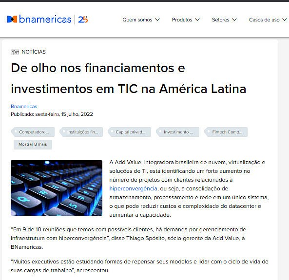 De olho nos financiamentos e investimentos em TIC na Amrica Latina